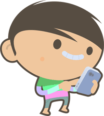 kid on cell phone