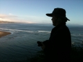 silhouetted man in bolinas